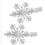 Κλιπ μαλλιών Snowflake Ασημένιο κρυστάλλινο τσιμπιδάκι 1 τεμάχιο 1