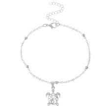 Sterling Silver Turtle Anklet for Women – Simple Summer Beach Jewelry, Gold & Silver Tone, Compatible with Daily Wear