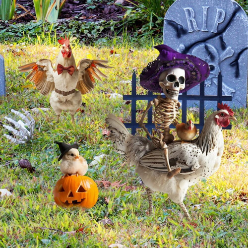 Μεταλλικό πασσαλάκι κήπου Rooster, ανθεκτικό στη σκουριά, 3 μεγέθη 1