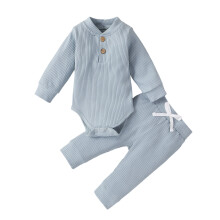 Baby Mädchen Langarm Strick-Baumwoll-Strampler Set 9-12 Monate