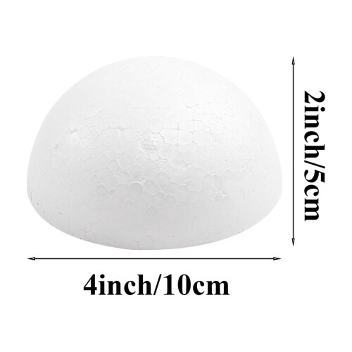 Bolas de espuma de poliestireno brancas de 4 polegadas (10 cm) - Pacote com 8 1