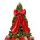 Red Satin Bow Tree Topper 117cm with Long Streamers 1