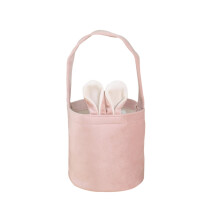 Sac cabas en coton à oreilles de lapin de Pâques, couleurs pastel