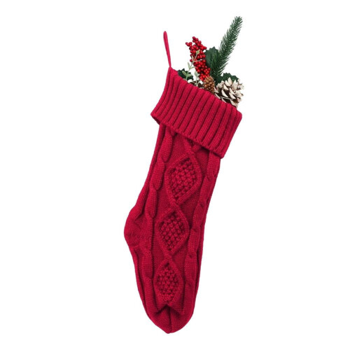 Weihnachtsstrumpf mit Zopfmuster, groß, 1 Stück