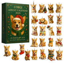 Dog-Themed Acrylic Advent Calendar 24pcs