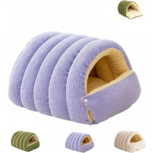 Cozy Monster Cat Cave Bed – Corduroy, Removable Cushion,