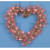 Artificial Heart-Shaped Valentine's Wreath - 18" Pink 1