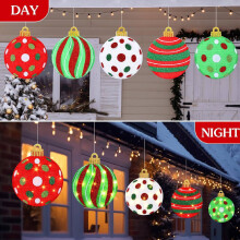 20pcs 10ft LED Christmas Ball Ornament Lights for Tree, Window, Wall, Indoor/Outdoor Decor – Compatible with Standard Outlets