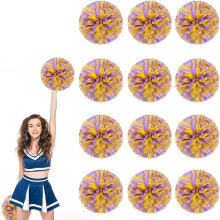 12-pak metalliske cheerleader-pomponer, 25 cm