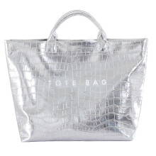 Waterproof PVC Tote Bag for Women with Hook-and-Loop Closure