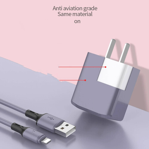USB-veggplugg hibiskusrød ladekube 2