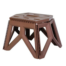 Portable Folding Stool for Outdoor Activities - High Load Bearing Chair for Camping, Fishing, Beach Coffee Color