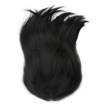 Short Straight Black Wig Adjustable Heat-Resistant