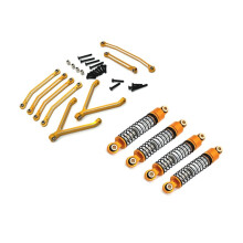 RC Car Upgrade Pull Rod Oil Pressure Kit for FMS 1/24 FCX24 RC Car Upgrade Accessories Gold