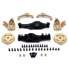 RC Car Front Axle Housing Brass Front Cup C Door Axle Cover Kit for MJX 1/12 H12Y H12Y+ RC Car Accessories Black