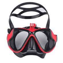 Professionelle Unterwassermaske, Kamera, Tauchmaske, Schwimmbrille, Schnorchel, Tauchkamera-Halterung für , Rot