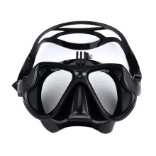 Professionell Undervattensmask Kamera Dykarmask Simglasögon Snorkel Scuba Diving Kamerahållare för Svart