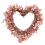 Artificial Heart-Shaped Valentine's Wreath - 18" Pink 2