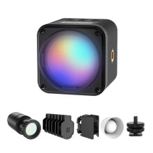 Ulanzi RGB COB Kit D'Éclairage Vidéo Étanche avec Diffuseur Snoot Barndoor Température de Couleur 2700-7000K