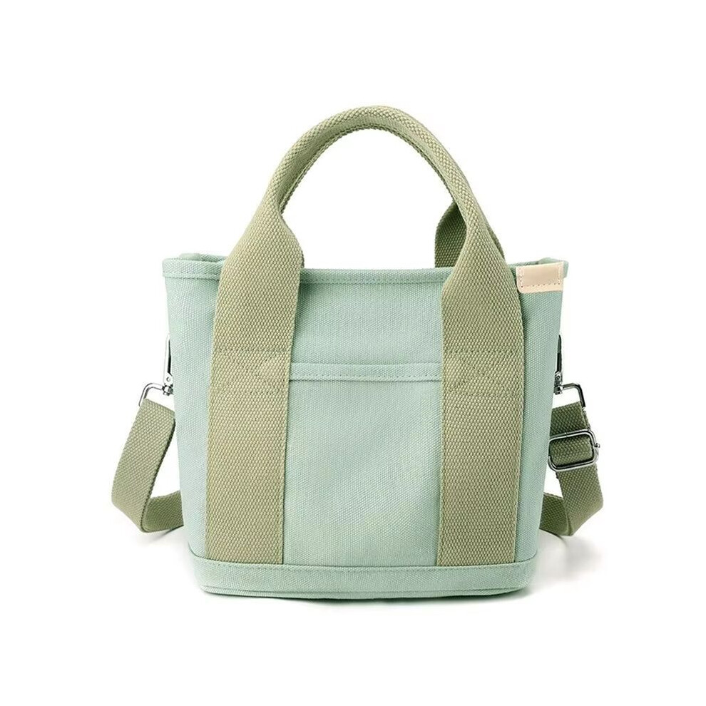 Modieuze Kleine Canvas Tas Voor Dames - Verdikte, Ritssluiting, Enkele Schouder Mobiele Telefoon Emmer Tas Voor Dagelijks Gebruik-image