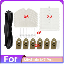 Para Aspirador de Pó Robô Miwhole M7 Pro, Saco de Pó, Filtro e Pano de Esfregão, Peças de Reposição e Acessórios