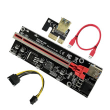 VER009S  PCI-E Riser Card 009S  PCIE X1-X16 4Pin 6Pin Power USB 3.0 Cable for  Card GPU Miner Mining B