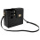 Leather Crossbody Water Cup Storage Bag with Adjustable Shoulder Strap Black 1