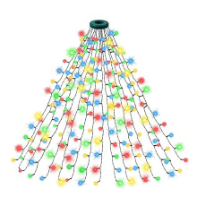 Christmas Tree Lights IP65 Water Proof 16 Lines 8 Modes Christmas Lights Indoor Decorations US Plug Colorful 280L