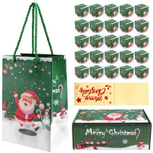 Christmas Money Box Set Gift Box Explosion for Money Christmas Money Box for Cash Present Pull (Green 25pcs)