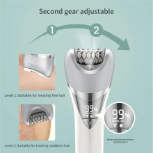 Electric Trimmer for Women 6 in 1 Painless Wet & Dry Women Shaver for Arm, Underarm, Bikini, Legs, Replaceable Heads