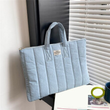 Casual Simple Pure Color Laptop Handbag Outdoor Office Travel Study Tablet PC Storage Bag for 15.6 Inch Laptop B