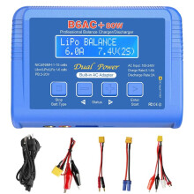 B6AC 80W Lipo Battery Charger RC Balance Charger for 1S-6S LiPo Life Li-Ion 1-15S NiCD NiMH PB Battery US Plug