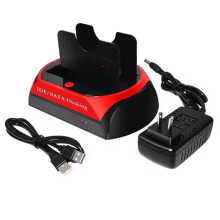 2.5/3.5 IDE/ Universal Hard Drive Dock - Dual-Disk, Dual-Use Serial & Parallel for Maximum Mobility US Plug