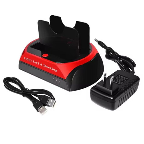 2.5/3.5 IDE/ Universal Hard Drive Dock - Dual-Disk, Dual-Use Serial & Parallel  for Maximum Mobility US Plug