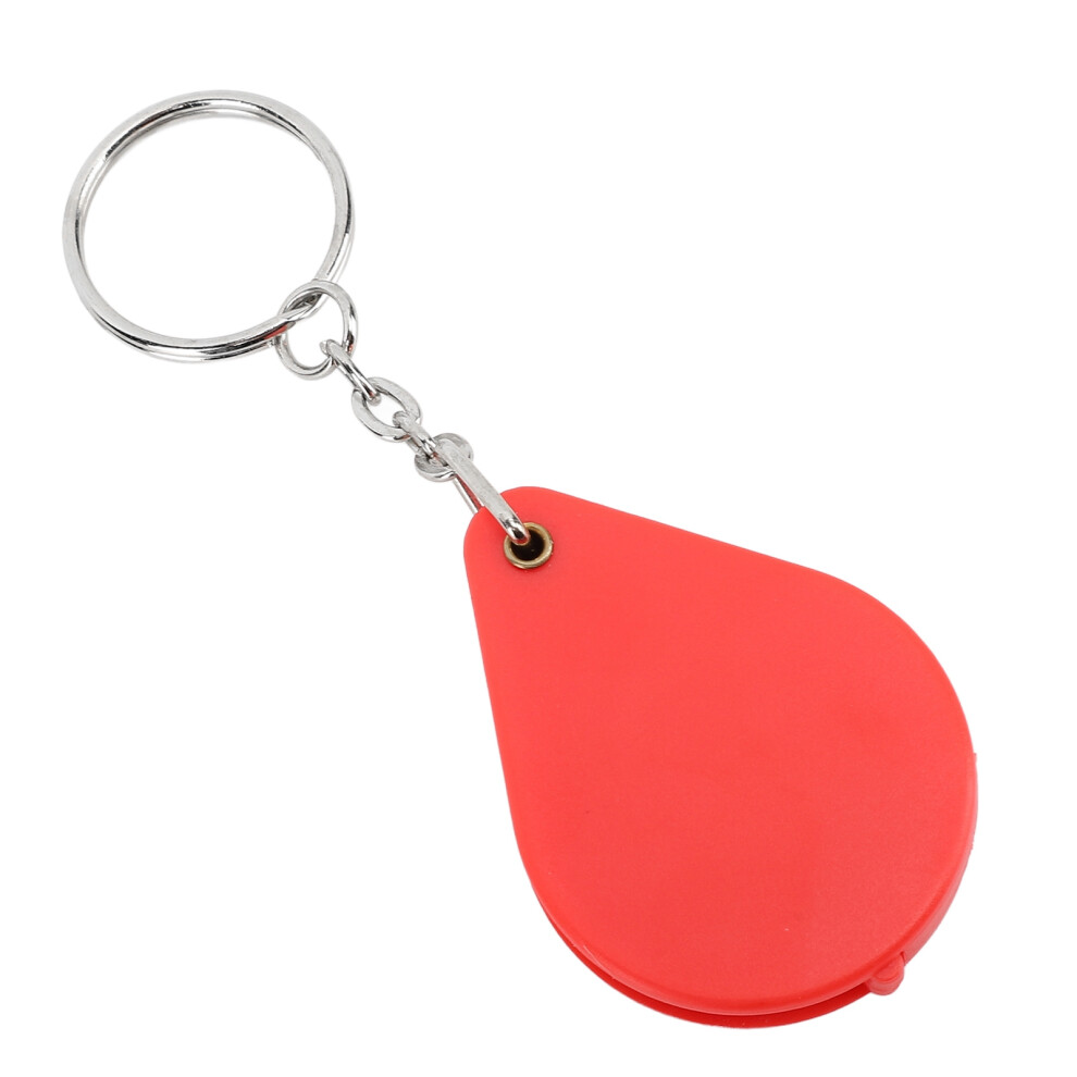 Portable Keychain Magnifier 10X Red