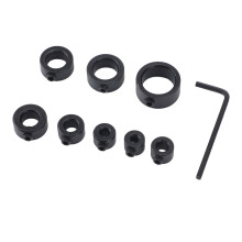 8 Pcs Drill Bit Depth Stop Collar Set 3mm-16mm Carbon Steel