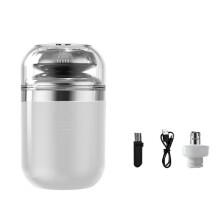 2 in 1 Portable Electric Shaver Nose Hair Trimmer Rechargeable Electric Shaver Capsule Travel Shaver A