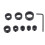 8 Pcs Drill Bit Depth Stop Collar Set 3mm-16mm Carbon Steel 3
