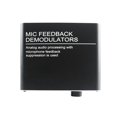 4 Channels Microphone Anti-Howling Device, Front Stage Effector,Suppressor Frequency Shift Equalizer Black US Plug