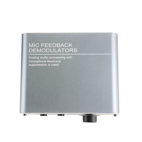 4 Channels Microphone Anti-Howling Device, Front Stage Effector,Suppressor Frequency Shift Equalizer Gray US Plug
