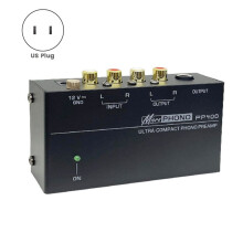 PP400Preamplifier Phono Preamp AudioAmplifier with Level VolumeControl Turntable for Turntable Tube AmplifierSpeaker(US)