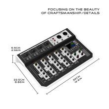 Outdoor Audio Mixer 99DSP Sound Mixing Console with USB Interface for Stage Performance Wedding Conference Home US Plug