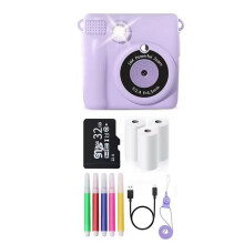 Kindercamera met Directe Printfunctie, Cartoon, Slim Speelgoed, Doe-Het-Zelf HD SLR 1080P Digitale Camera, Thermische Printcamera
