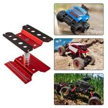 RC Car Work Stand Repair Workstation 360 Degree Rotation Lift Lowerw/Screw Tray for 1/10 1/8 -4 SCX10 D90 Red
