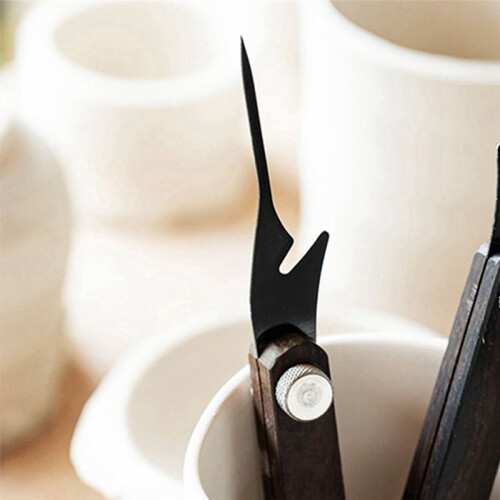 Folding Pottery Texture Cutter , Portable Student Pottery Knife-DIY Ceramic Technology, Punching and Cutting Tools. 2
