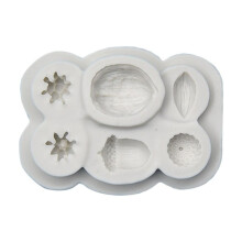 Moule en silicone pour formes de baies et de pommes de pin avec feuille