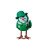 Leuchtend grüne Eulenfigur, St. Patrick's Day Dekoration, 19 cm 1