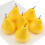 Set di pere artificiali modello – Giallo-verde realistico, 6 pezzi 2