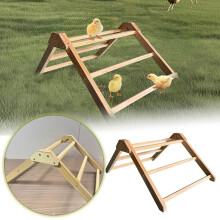 Soporte de madera para perchas de pollos, portátil y desmontable, 50x36x23cm