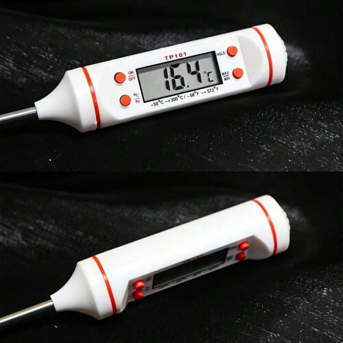 Digitalt mattermometer i rustfritt stål, 1 stk. 1